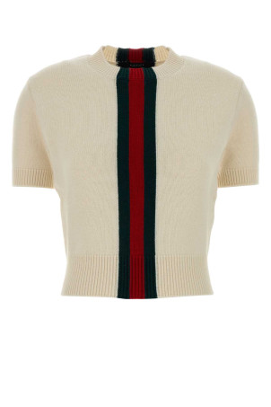 Ivory wool sweater GUCCI (864986XKFG6)