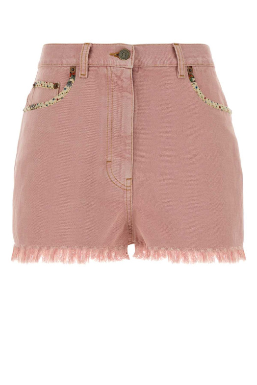 Pink denim shorts VALENTINO GARAVANI (8B3DDB8S9Y9)
