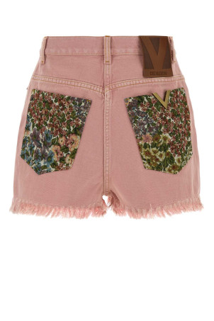 Pink denim shorts VALENTINO GARAVANI (8B3DDB8S9Y9)