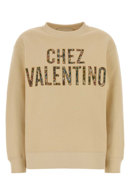 Beige cotton sweatshirt VALENTINO GARAVANI (8B3MF25FA4T)