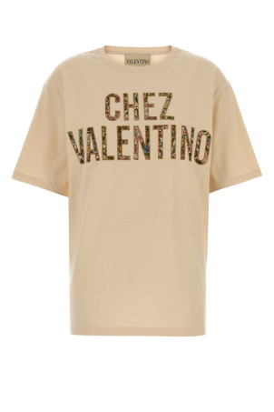 Beige cotton t-shirt VALENTINO GARAVANI (8B3MG26AA5J)