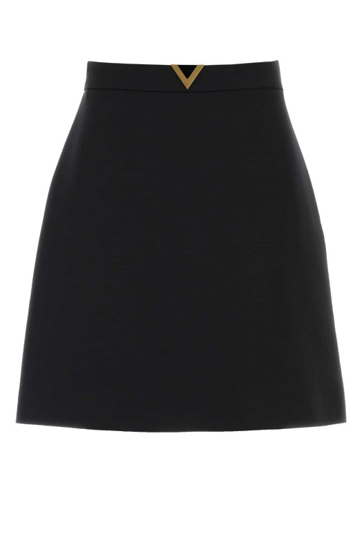 Black crepe couture mini skirt Black VALENTINO GARAVANI (8B3RAEH21CF)