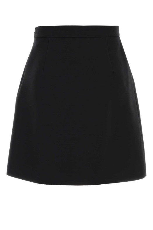 Black crepe couture mini skirt Black VALENTINO GARAVANI (8B3RAEH21CF)