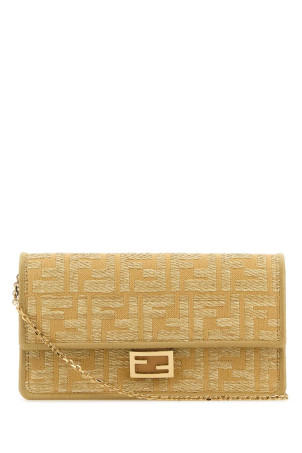 Embroidered raffia Baguette wallet FENDI (8M0498AV23)