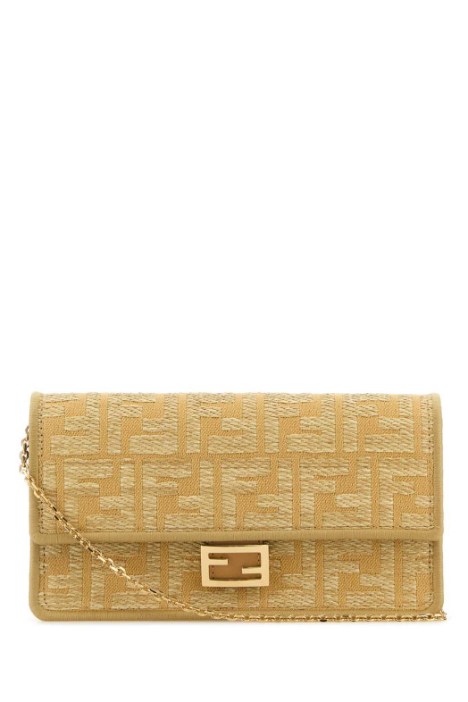 Embroidered raffia Baguette wallet FENDI (8M0498AV23)