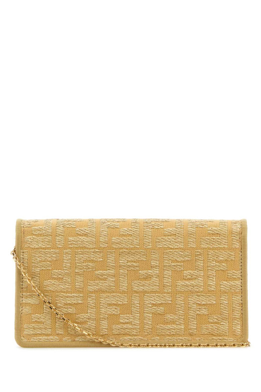 Embroidered raffia Baguette wallet FENDI (8M0498AV23)