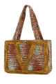 Multicolor raffia medium VLogo Signature shopping bag VALENTINO GARAVANI (8W2B0S11KUI)