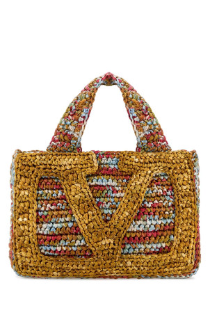 Multicolor raffia small VLogo Signature handbag VALENTINO GARAVANI (8W2B0S12KUI)
