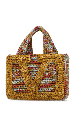 Multicolor raffia small VLogo Signature handbag VALENTINO GARAVANI (8W2B0S12KUI)