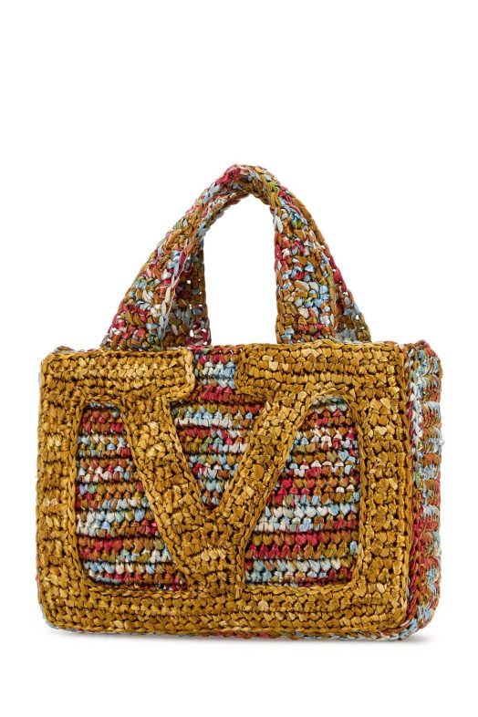 Multicolor raffia small VLogo Signature handbag VALENTINO GARAVANI (8W2B0S12KUI)