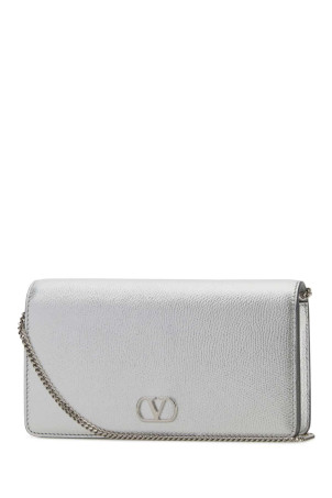 Silver leather VLogo Signature crossbody bag VALENTINO GARAVANI (8W2P0AY5RFY)