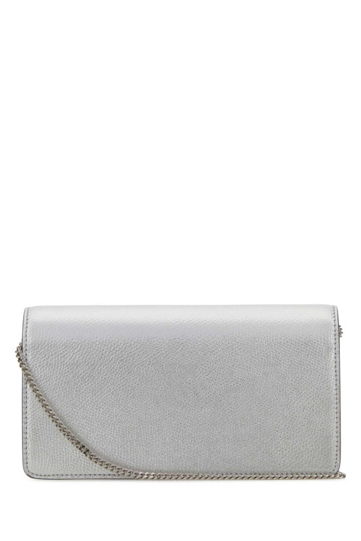 Silver leather VLogo Signature crossbody bag VALENTINO GARAVANI (8W2P0AY5RFY)