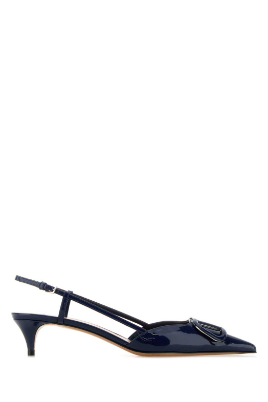 Navy blue leather VLogo Signature pumps VALENTINO GARAVANI (8W2S0Q70TMK)