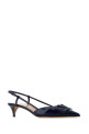 Navy blue leather VLogo Signature pumps VALENTINO GARAVANI (8W2S0Q70TMK)