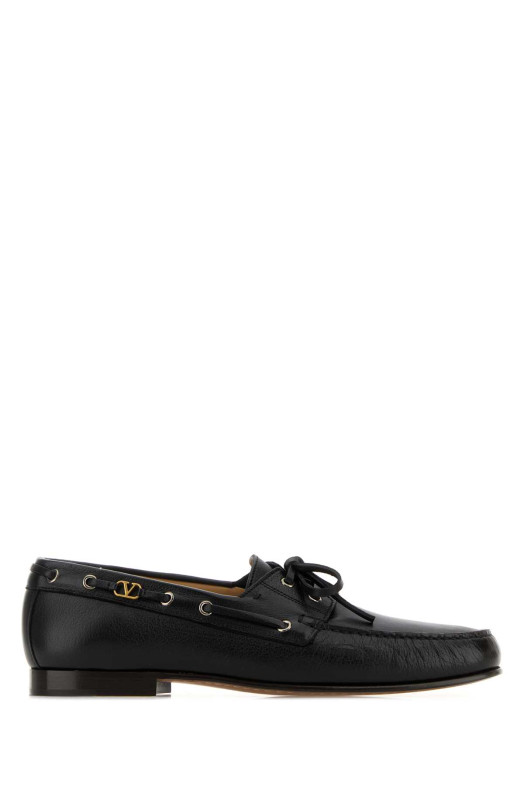Black leather loafers Black VALENTINO GARAVANI (8Y2S0M05MIL)