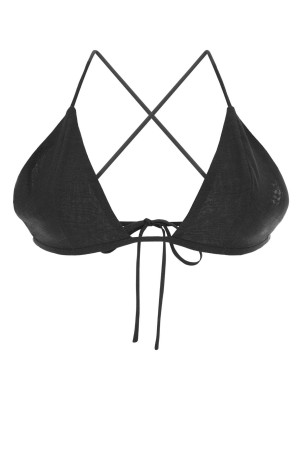 Black wool blend triangle bra Black PHILOSOPHY DI LORENZO SERAFINI (A14012125)
