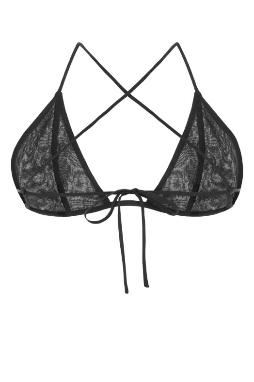 Black wool blend triangle bra Black PHILOSOPHY DI LORENZO SERAFINI (A14012125)