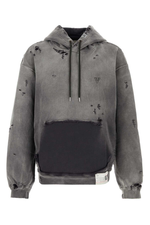 Black cotton oversize sweatshirt Black MAISON MIHARA YASUHIRO (A15HD552)