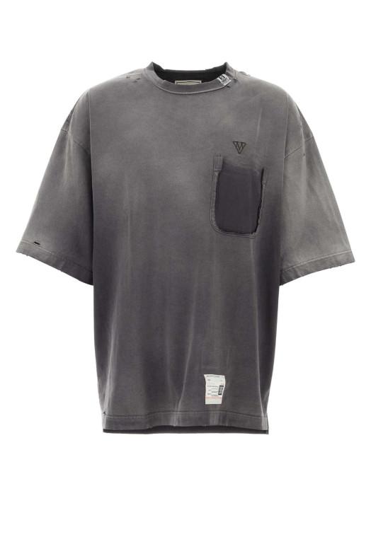 Black cotton oversize t-shirt Black MAISON MIHARA YASUHIRO (A15TS621)