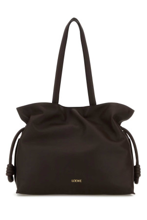 Chocolate nappa leather large Flamenco shoulder bag Bordeaux LOEWE (A411FL1X18)