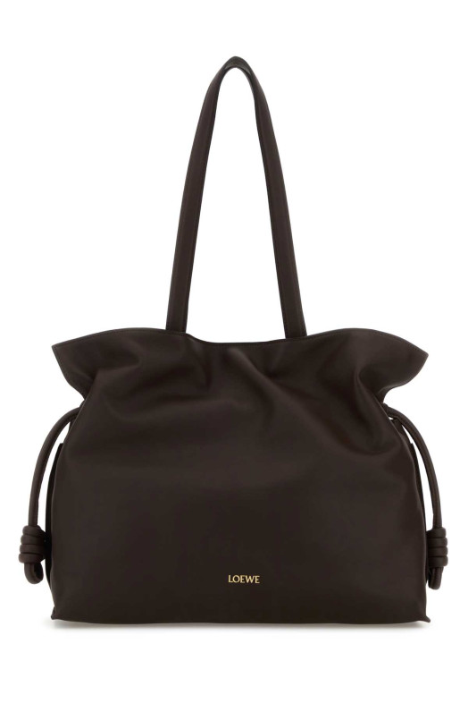 Chocolate nappa leather large Flamenco shoulder bag Bordeaux LOEWE (A411FL1X18)