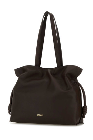 Chocolate nappa leather large Flamenco shoulder bag Bordeaux LOEWE (A411FL1X18)