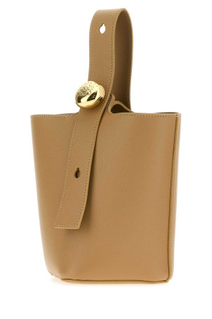 Beige leather mini Pebble bucket bag Beige LOEWE (AANBBBMX31)
