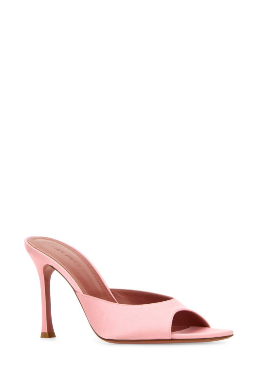 Pastel pink satin Alexa mules Pink AMINA MUADDI (ALEXASLIPPER95)
