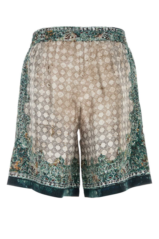 Printed silk bermuda shorts Multicolor AMIRI (AMBMSO1036)