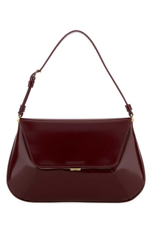 Burgundy leather Ami shoulder bag AMINA MUADDI (AMI)