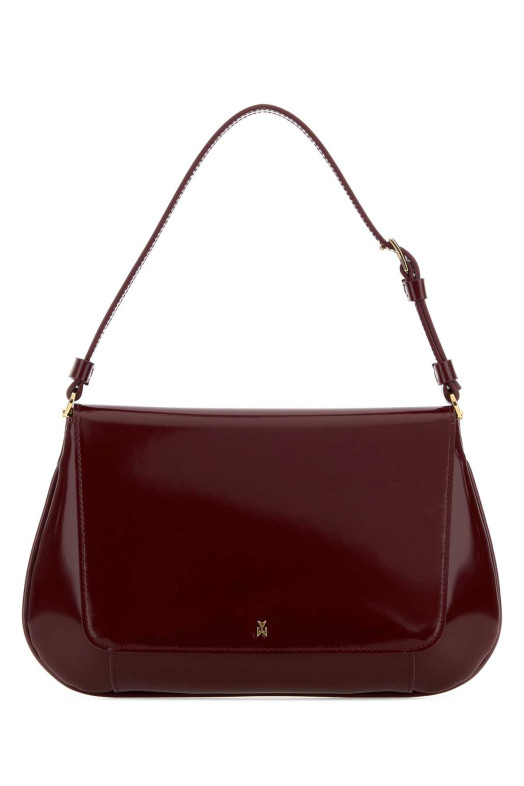Burgundy leather Ami shoulder bag AMINA MUADDI (AMI)