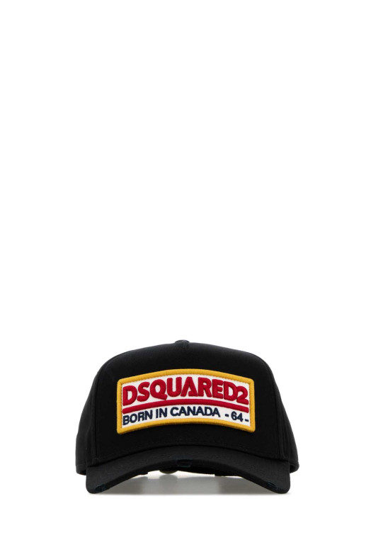 Black cotton baseball cap DSQUARED (BCM098305C00001)