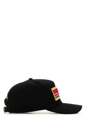 Black cotton baseball cap DSQUARED (BCM098305C00001)