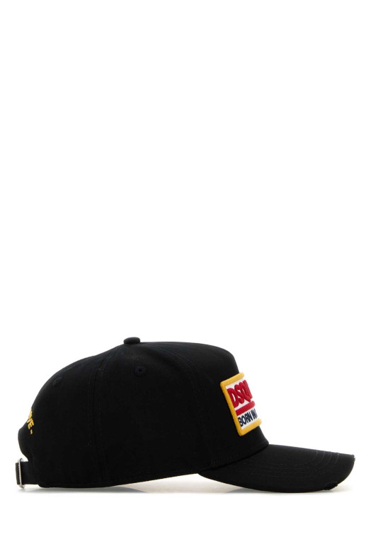 Black cotton baseball cap DSQUARED (BCM098305C00001)