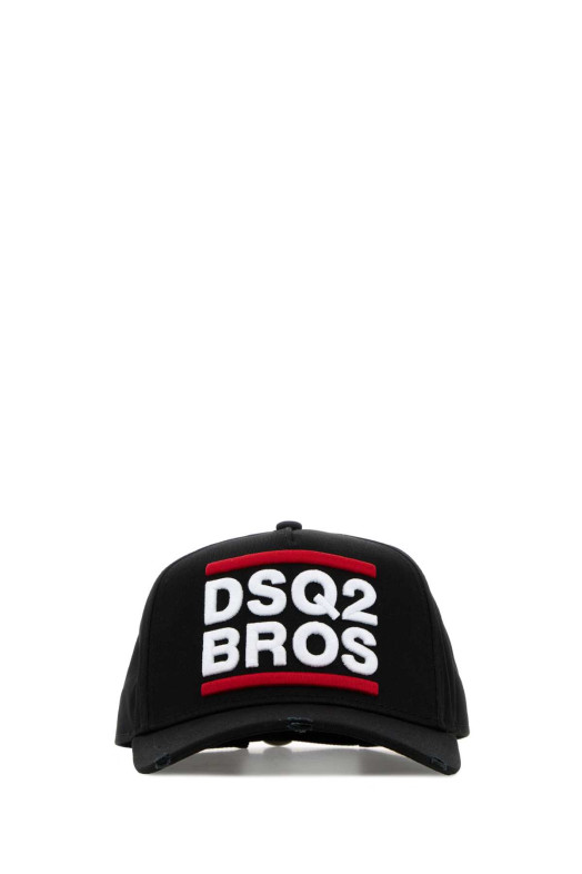 Black cotton baseball cap DSQUARED (BCM098905C00001)