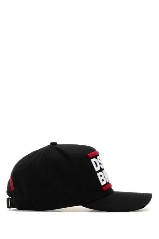 Black cotton baseball cap DSQUARED (BCM098905C00001)