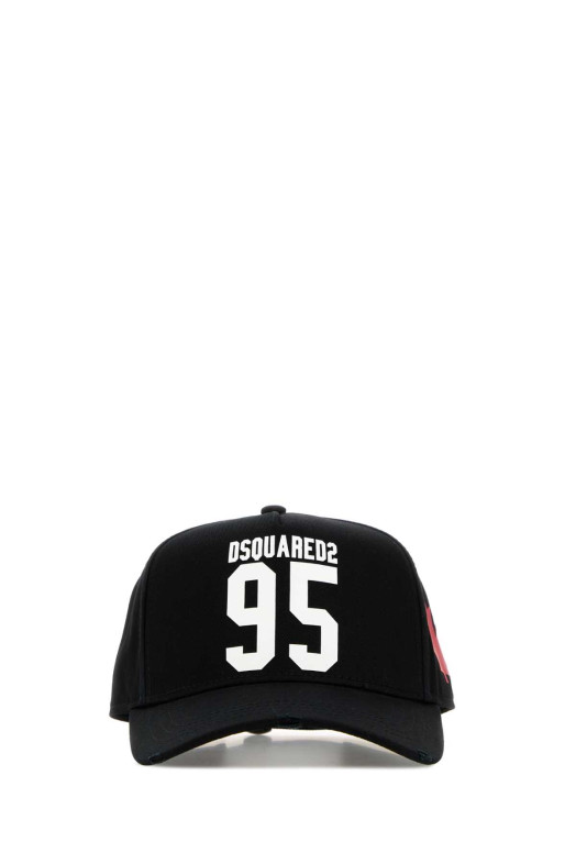 Black cotton baseball cap DSQUARED (BCM099505C00001)