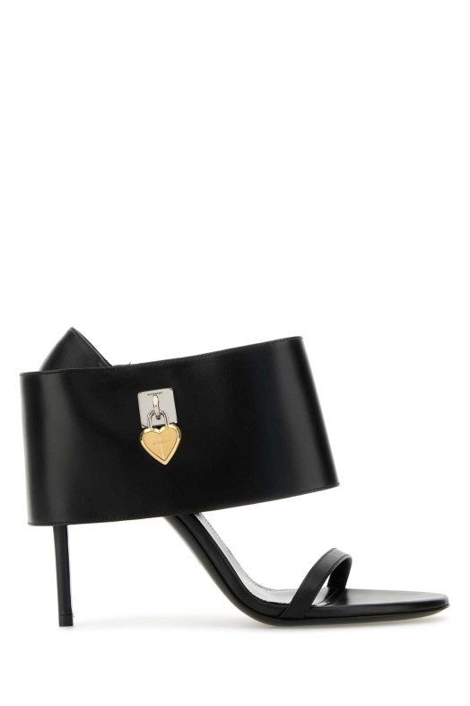 Black leather Shark sandals GIVENCHY (BE309WE2CL)