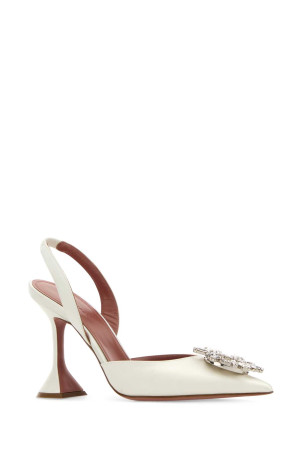 Ivory satin Begum pumps Beige AMINA MUADDI (BEGUMSLING95)