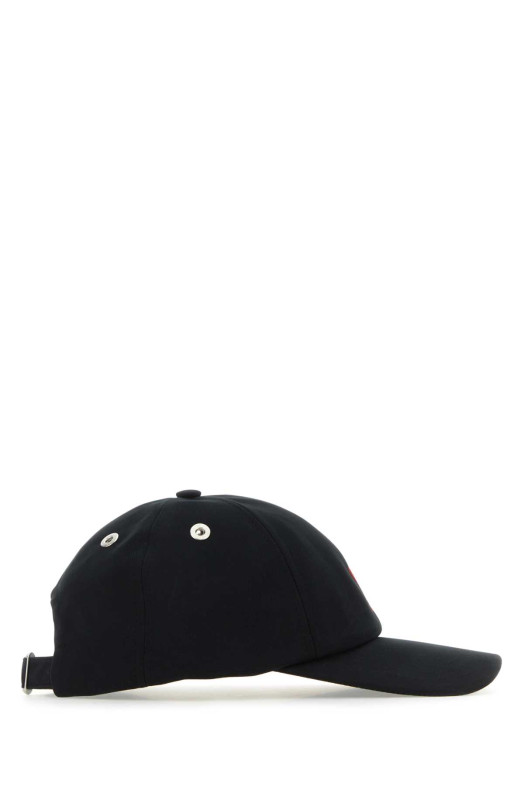 Black cotton baseball cap AMI (BFUCP006AW0041)