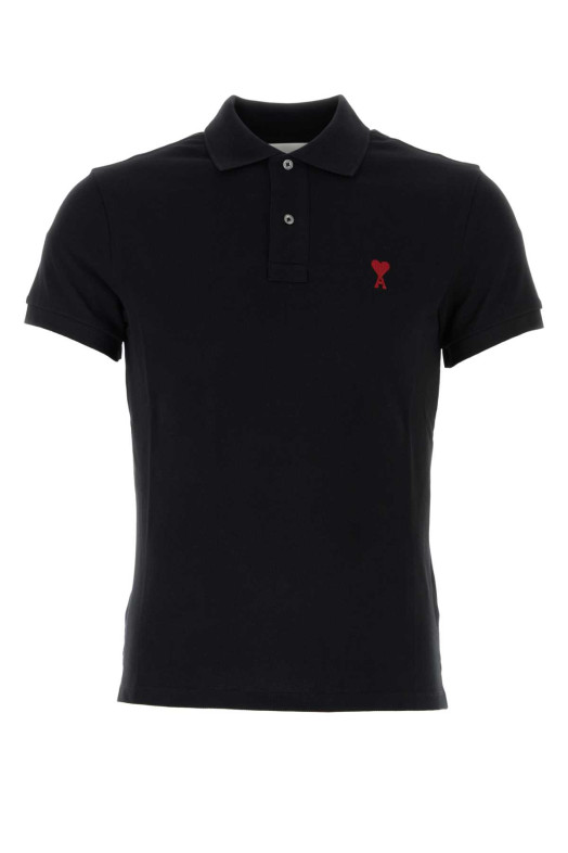 Black piquet polo shirt AMI (BFUPL001760)