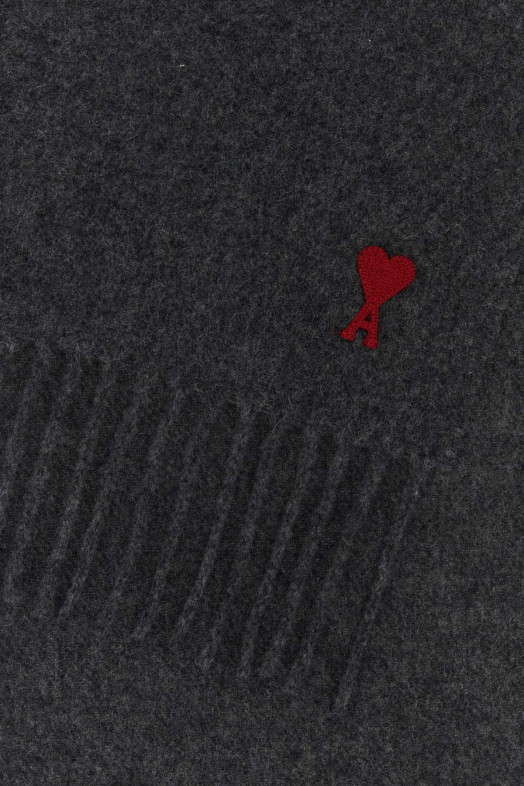 Melange graphite wool scarf AMI (BFUSF405334)