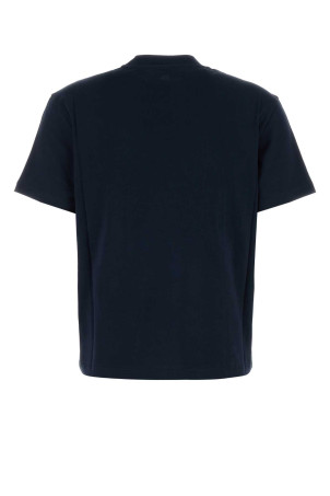 Midnight blue cotton t-shirt Fuchsia AMI (BFUTS035724)