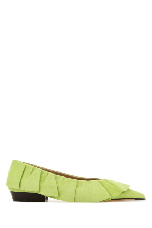 Pastel green suede ballerinas JW ANDERSON (BL0037LA0386)