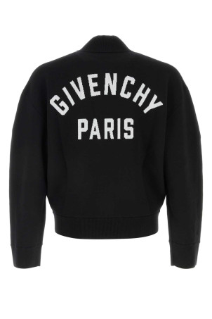 Black stretch wool blend cardigan GIVENCHY (BMK00R4YNU)