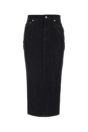 Midnight blue stretch denim skirt Black GIVENCHY (BW410M517S)