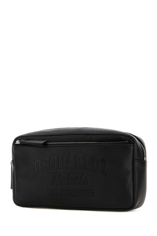 Black leather beauty case DSQUARED (BYM007025102624)