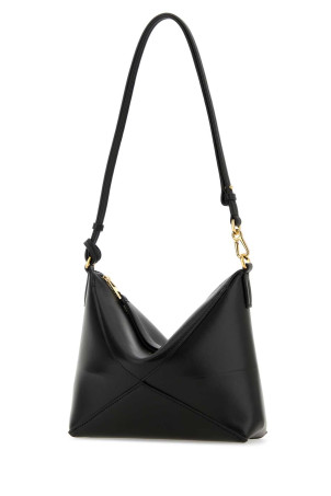 Black leather Puzzle Fold shoulder bag Black LOEWE (C510PT1X01)