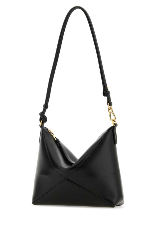 Black leather Puzzle Fold shoulder bag Black LOEWE (C510PT1X01)