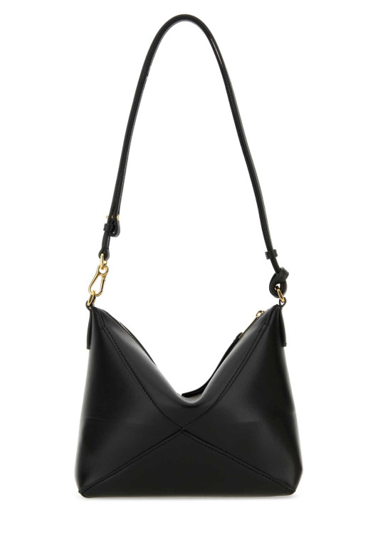 Black leather Puzzle Fold shoulder bag Black LOEWE (C510PT1X01)